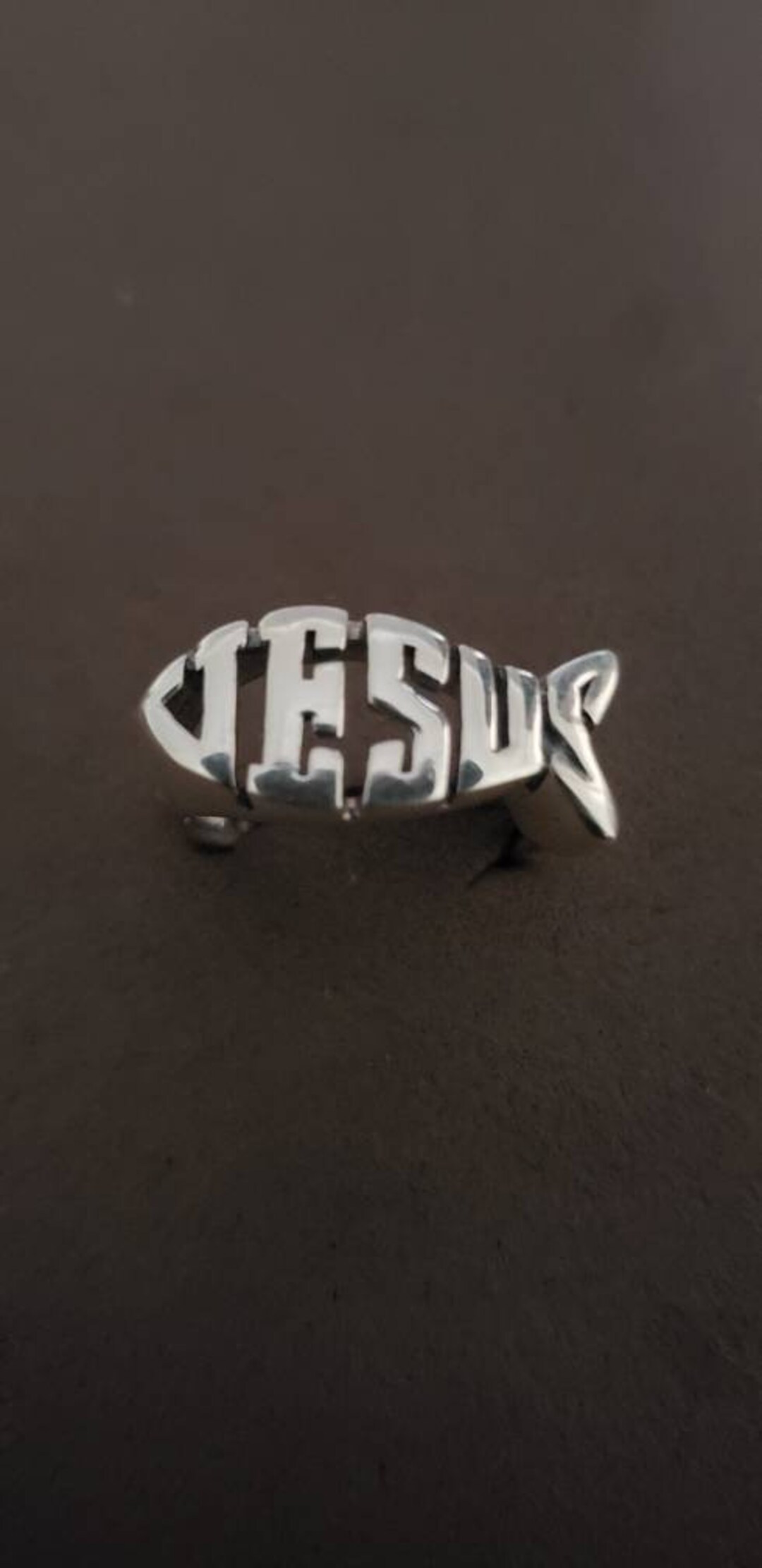 Christian Fish Ring in Sterling Silver Ixoye Ring JESUS Ring Etsy