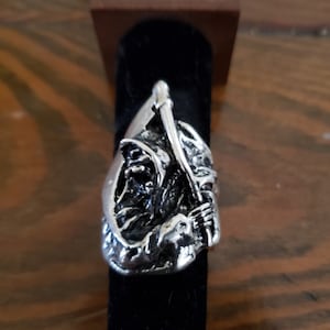 Grim Reaper Sterling Silver Ring