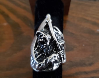 Grim Reaper Sterling Silver Ring