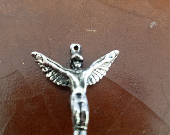 Kachina doll eagle dancer in sterling silver pendant