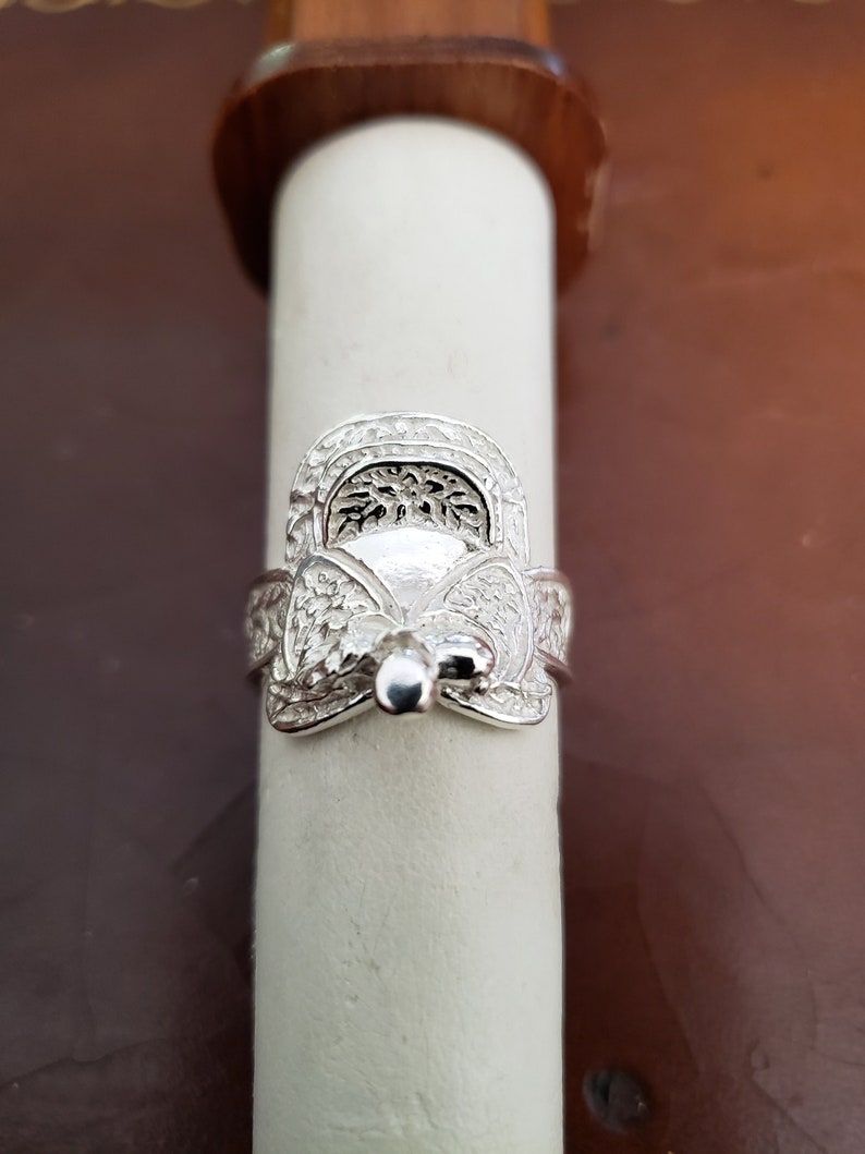 Horse Saddle Ring in Sterling Silver Western Style Saddle Etsy