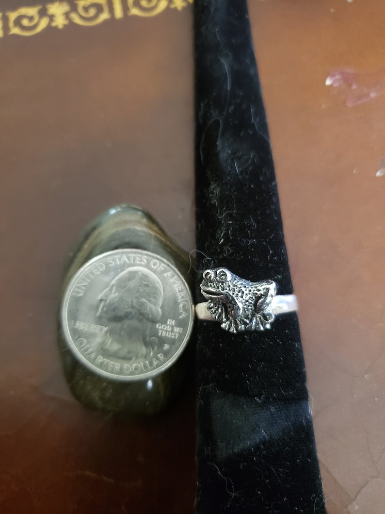 Toad Ring Frog Ring in Sterling Silver