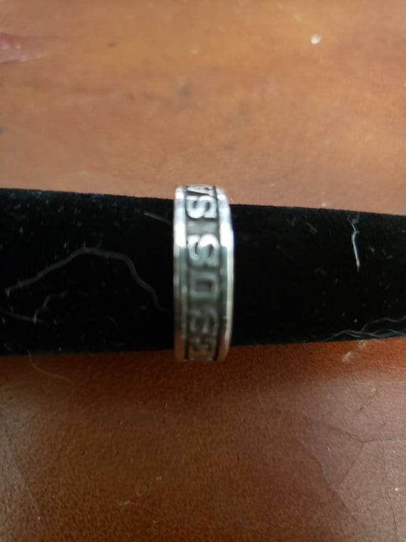 JESUS SAVES Band in Sterling Silver - Etsy display picture 3