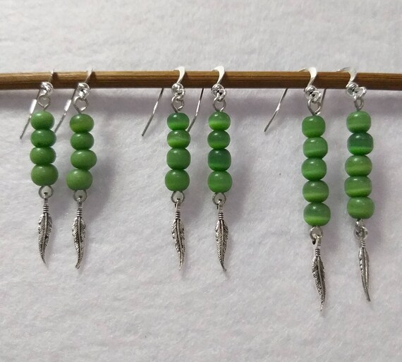 Beaded drop earrings deals