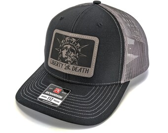 Snapback Trucker Hat W/leather Patch 