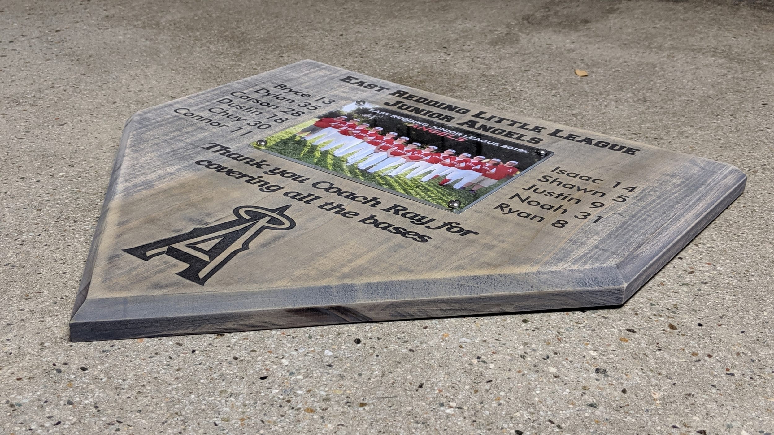 Custom Made Baseball Home Plate Plaque Laser Engraved Etsy