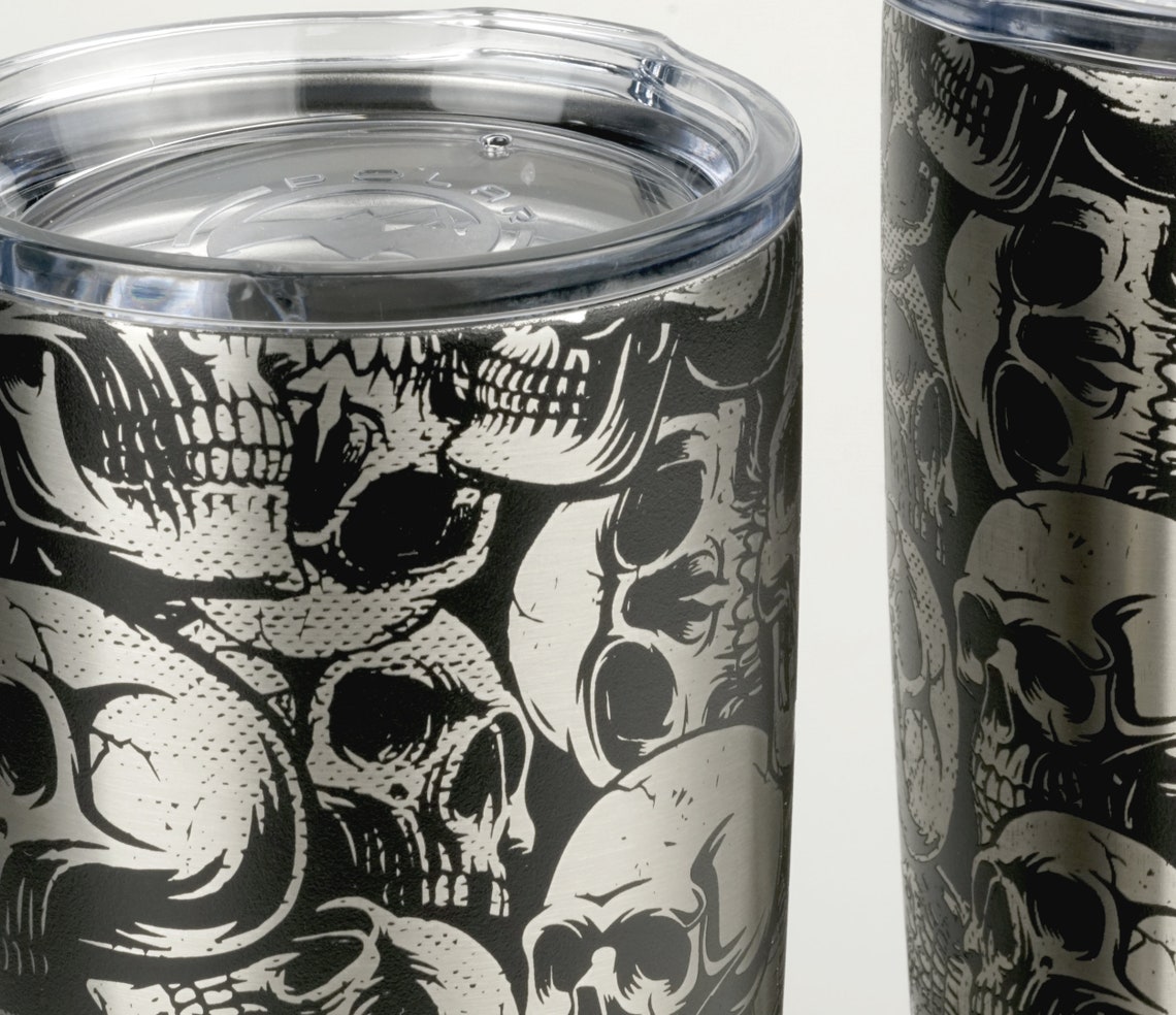 Grunge Skulls Tumbler Skull Camo Mug Laser Engraved Etsy