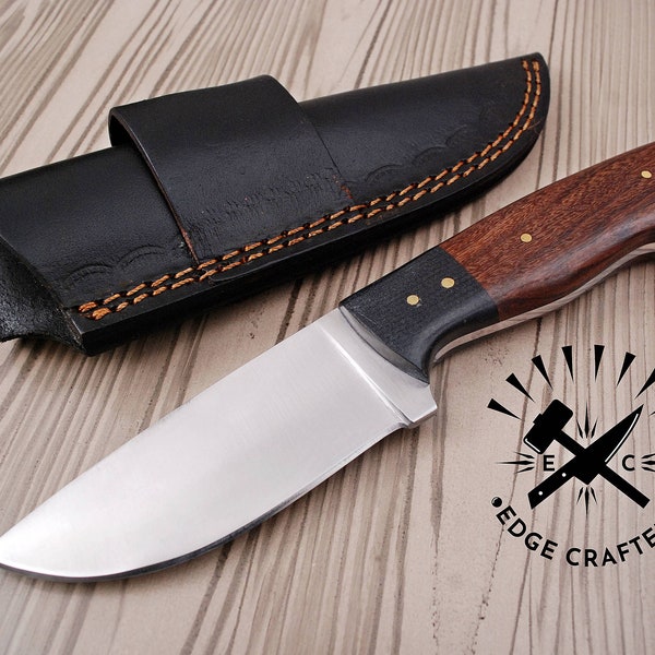 Custom Handmade Hand Forged "8 Bushcraft Skinner EDC Fixed Blade Knife, Outdoor Hunting, Camping Knife, Groomsmen, Birthday Gift,(SK60)