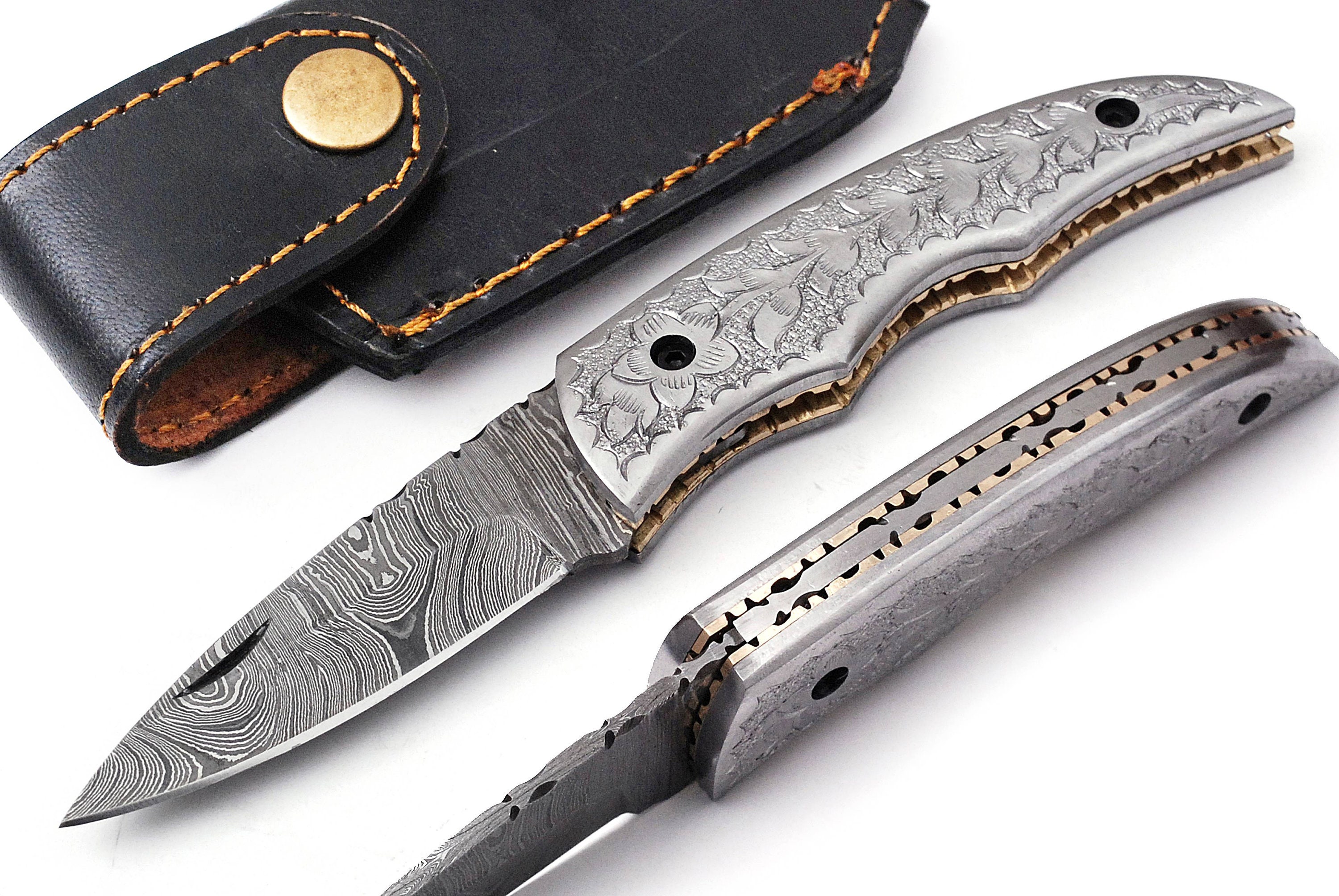 Handmade Real Damascus Steel Awesome Looking 7 Inches Etsy