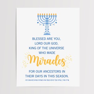 Hanukkah candle blessings