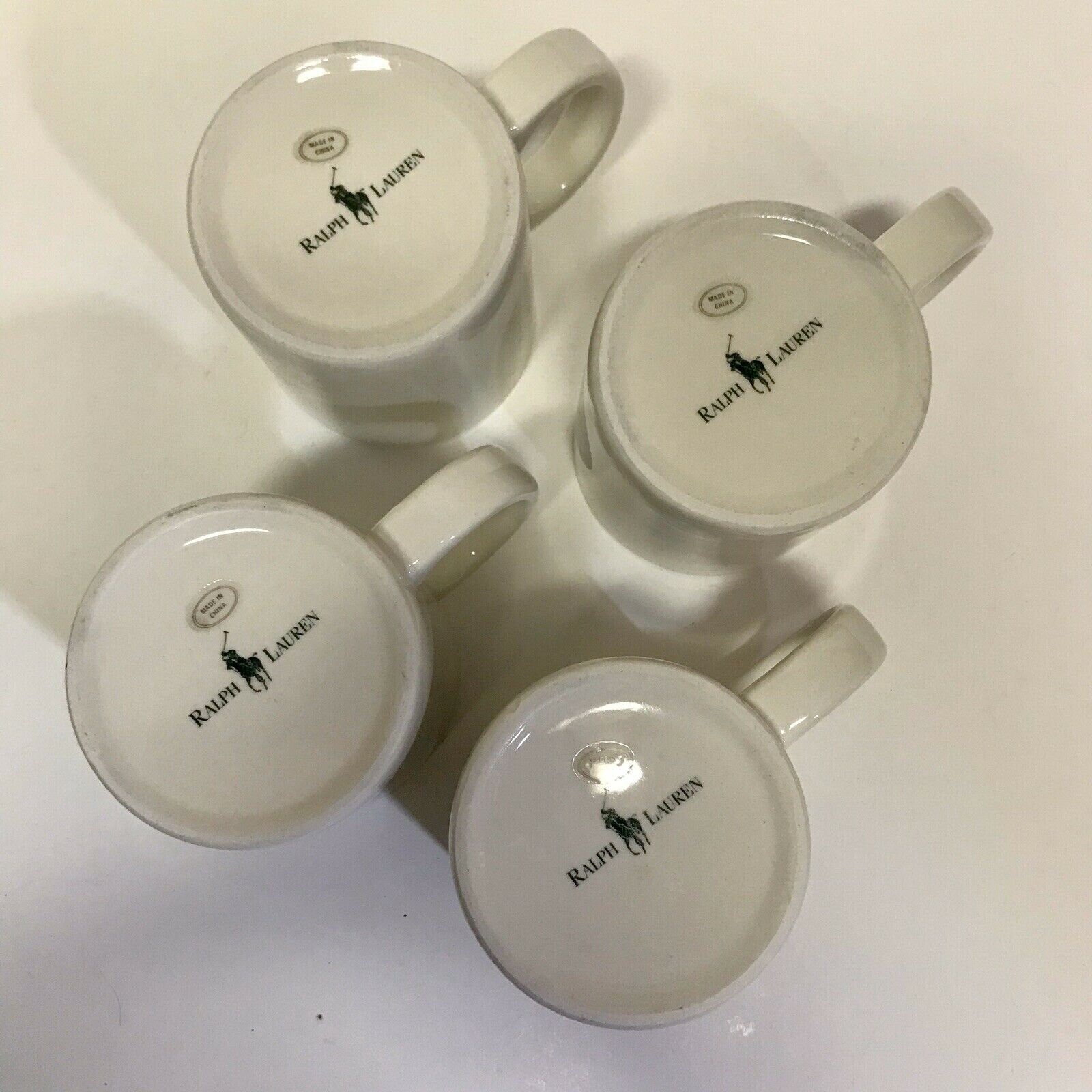 Set de 4 RALPH LAUREN Coffee Mug Cup Cerámica Polo Pony Etsy