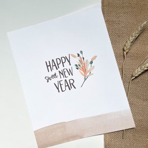 Happy Sweet New Year - Digital Download - 8&quot;x10&quot; - Jewish Wall Art