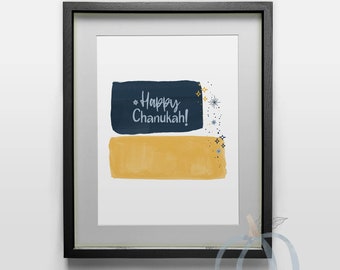Happy Chanukah Printable Wall Art