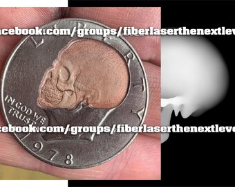 Dollar skull stl and grayscale file..
