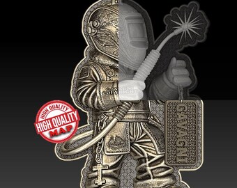Depth Map pendent keychain add your name