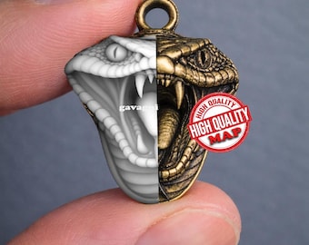 Depth Map Snake Head Pendent/keychain