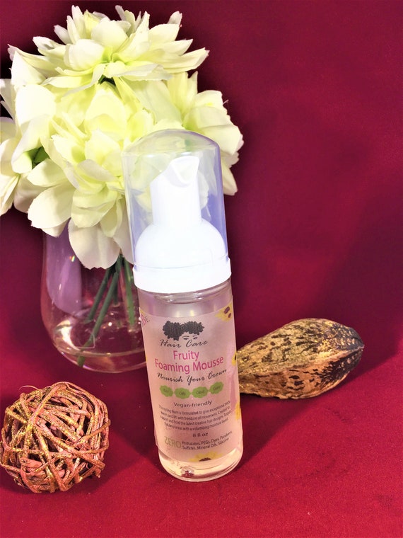 Fruity Citrus Foaming Mousse For Natural Kinky Curly Hair Etsy