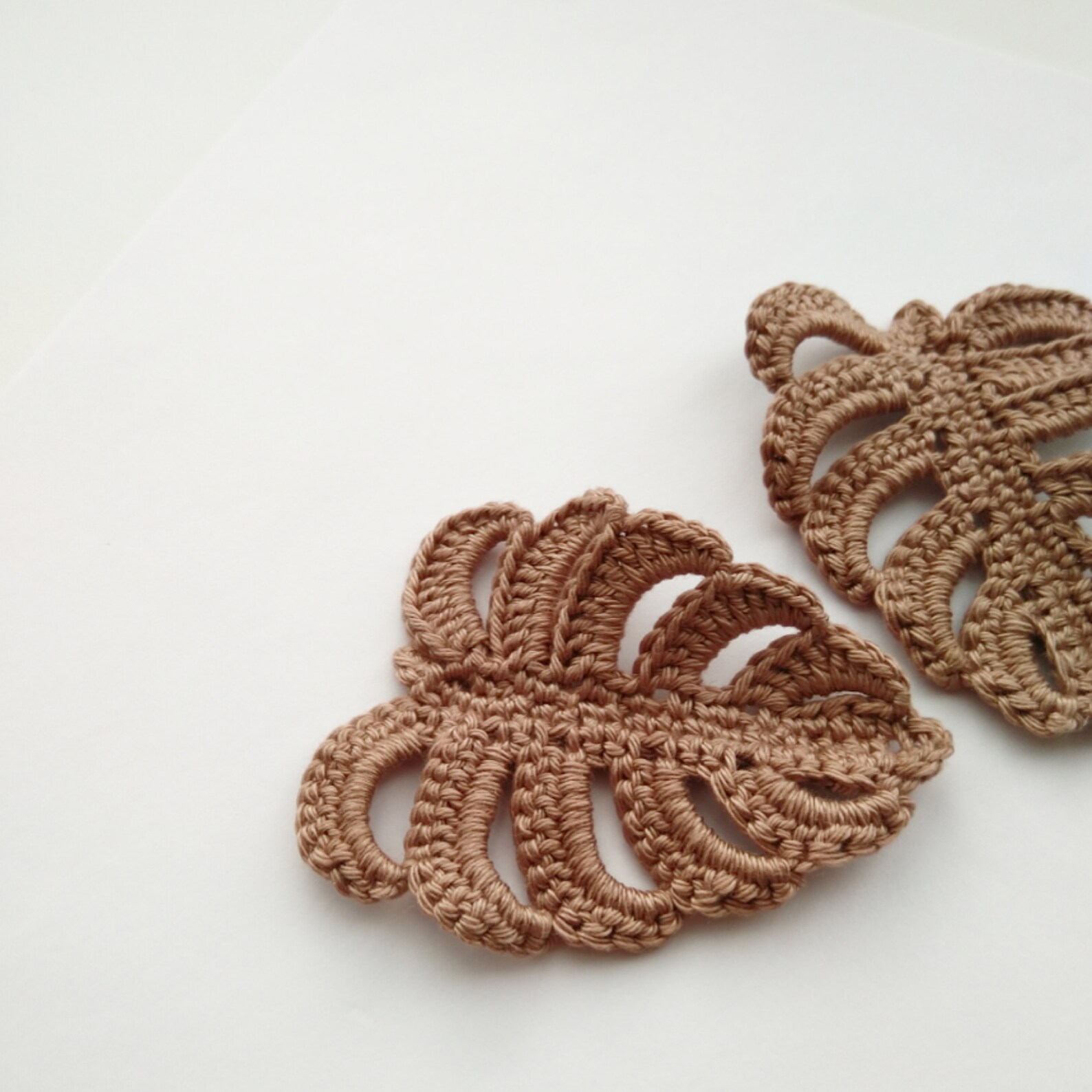 Crochet Monstera Pattern Leaf Earrings Etsy
