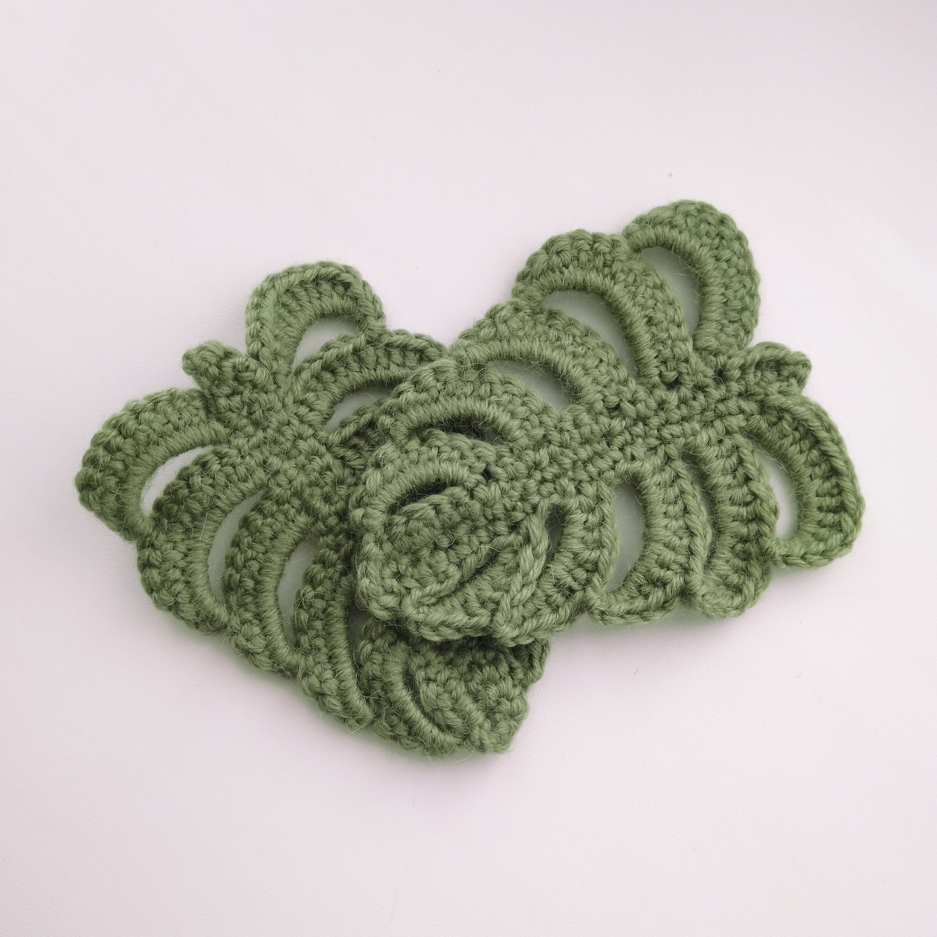 Crochet Monstera Pattern Leaf Earrings Etsy