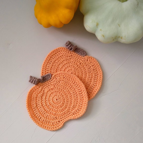 Halloween Crochet Pattern Pumpkin Coaster