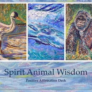 Deck de tarjeta de afirmado de animal espiritual