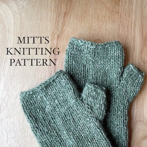 DIGITAL DOWNLOAD - Fingerless Gloves Knitting Pattern - Gloves Knitting Pattern - Fingerless Gloves Pattern - Fingerless Mittens Pattern