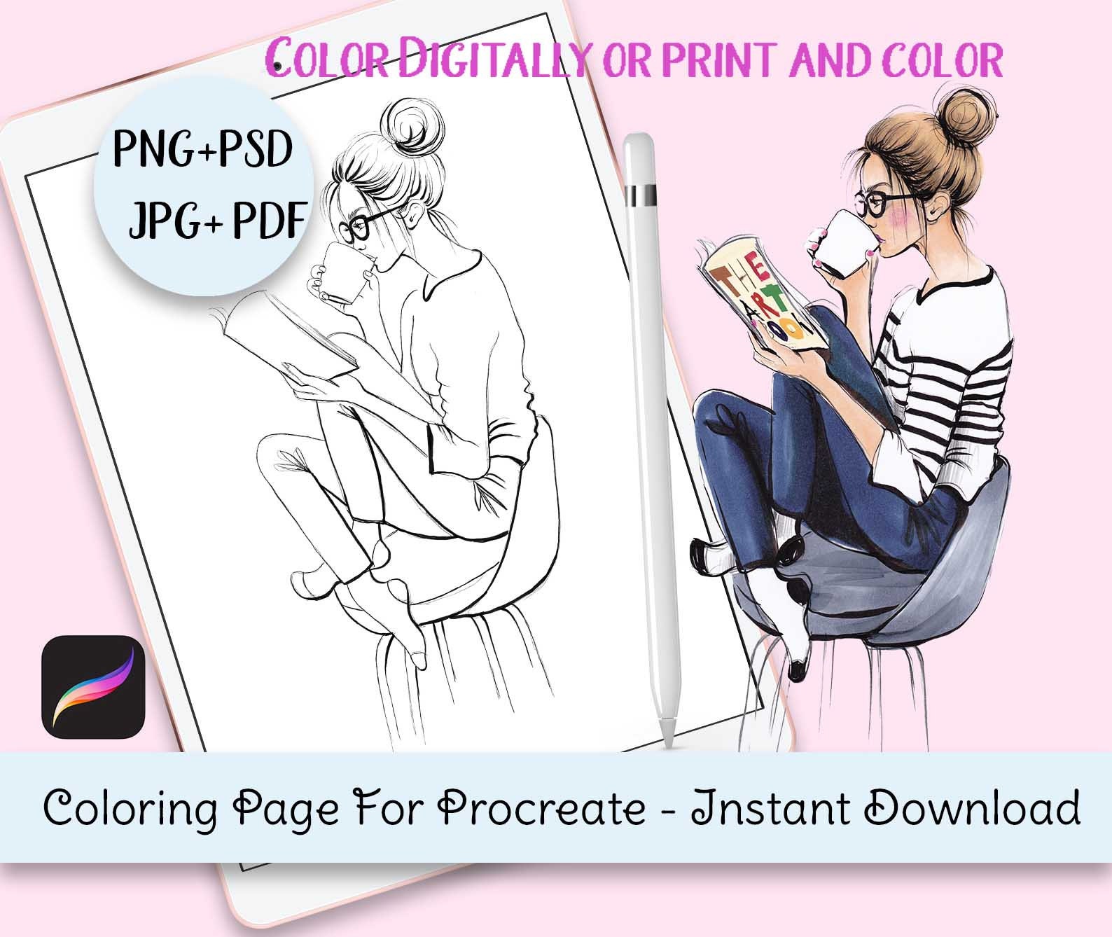 coloring-page-for-procreate-coloring-pages-download-coloring-etsy