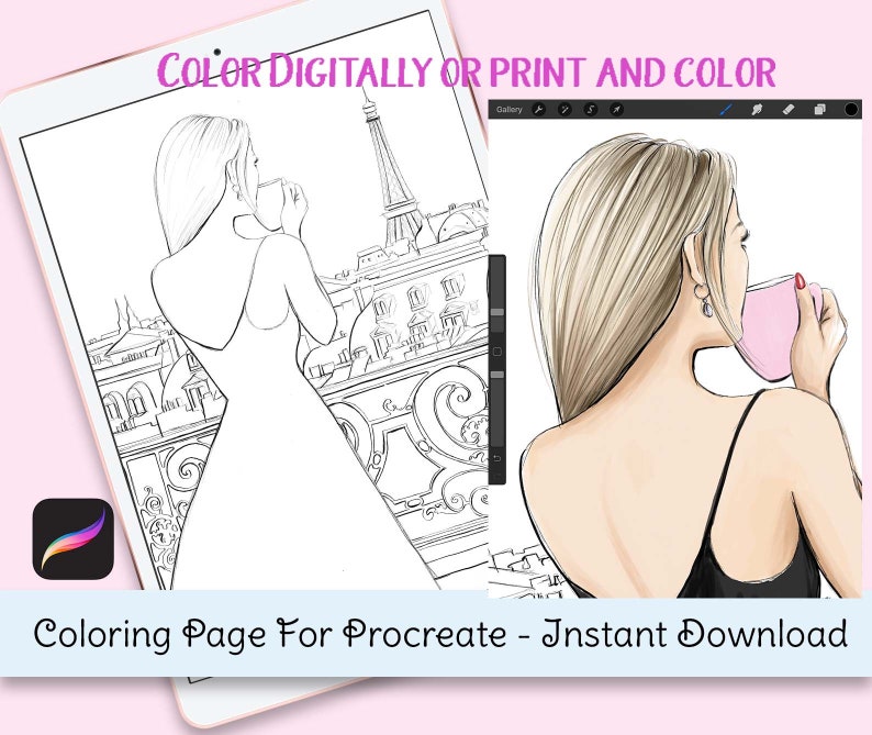 Coloring Book For Procreate - 137+ SVG Images File