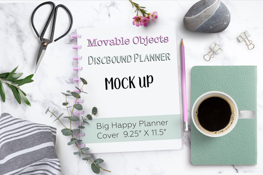 Planner Scene Creator Discbound Planner Mockup Planner Mock Etsy