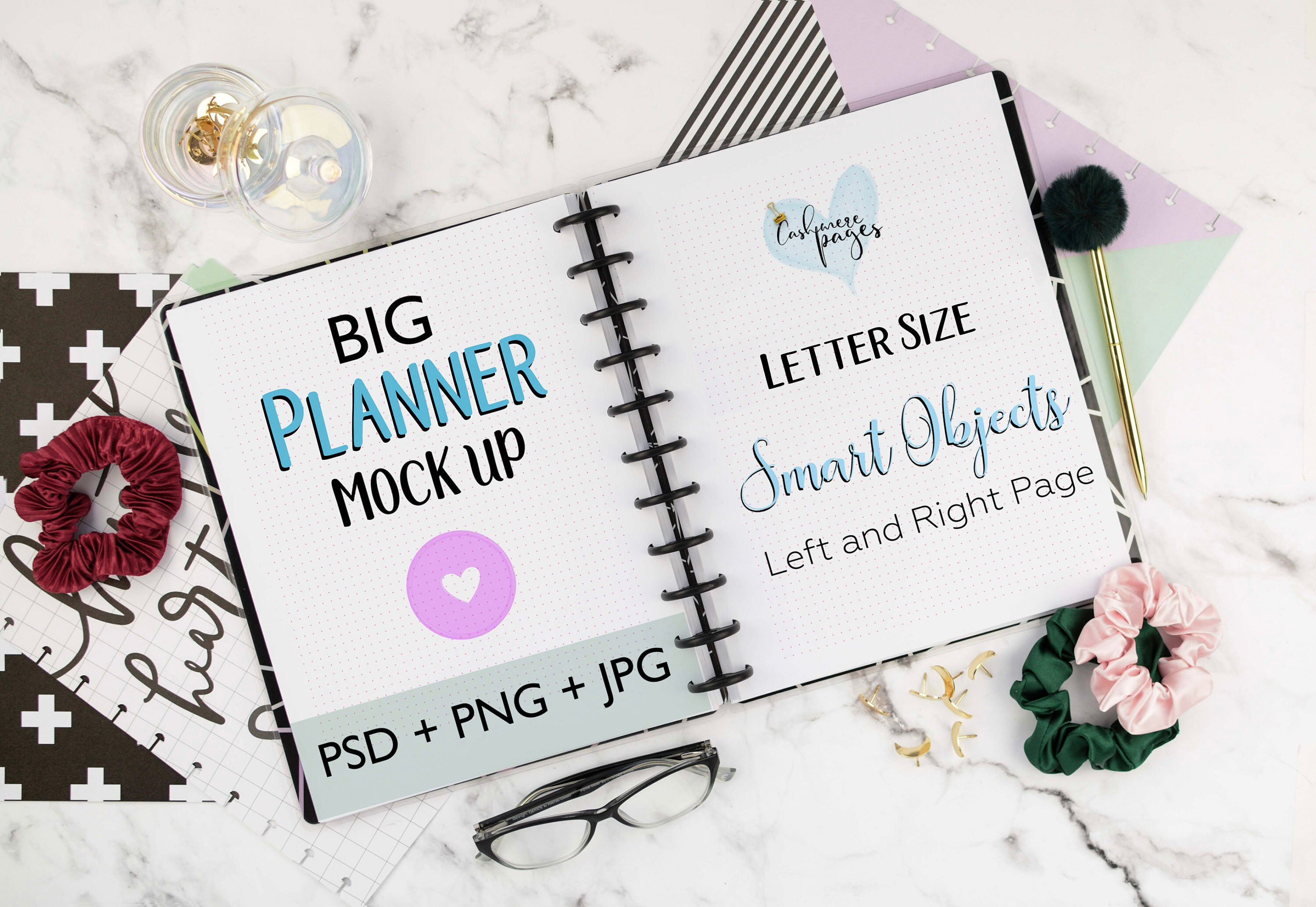 Planner Mockup Planner Mock Up Planner Cover Mockup Etsy