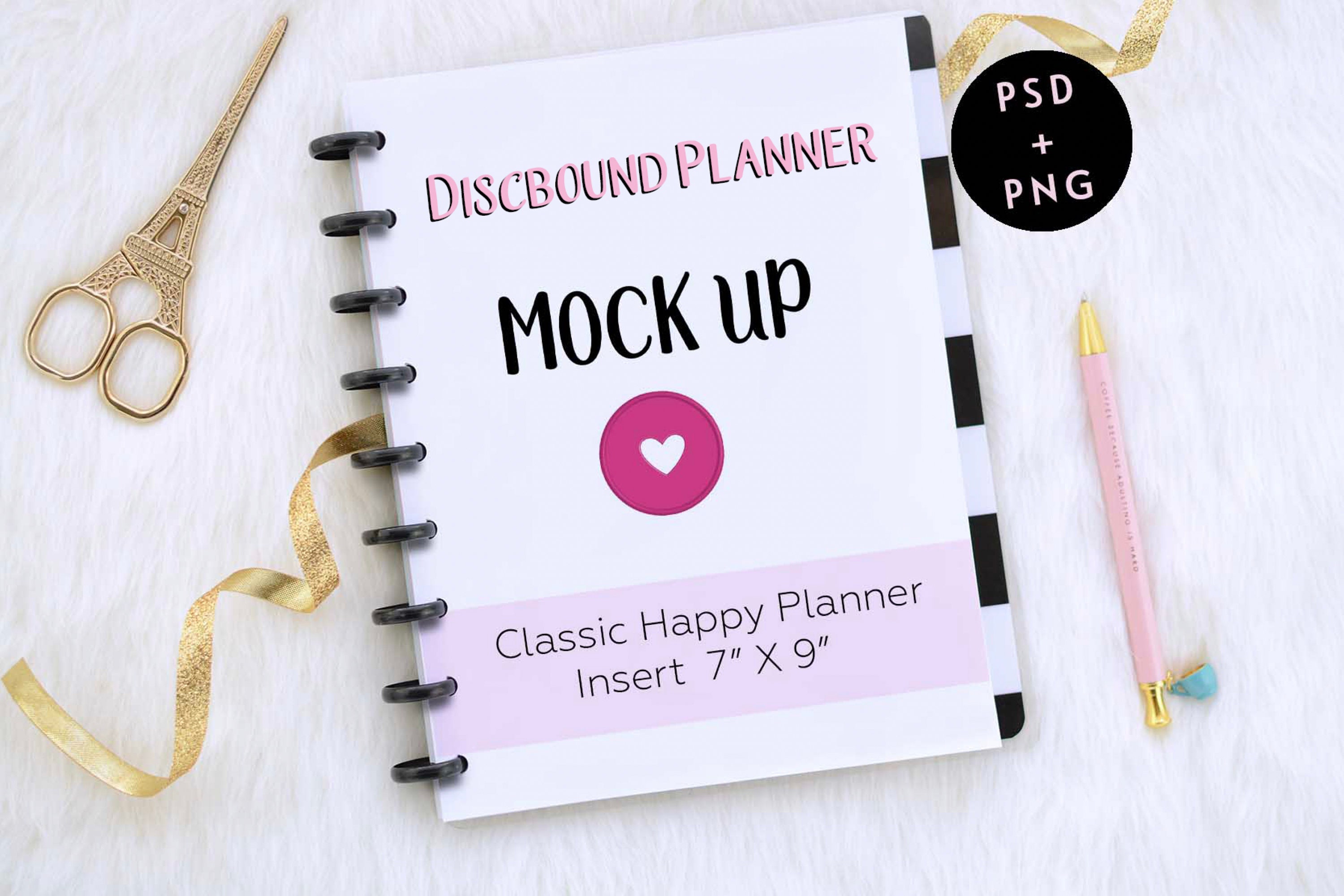 Discbound Planner Mockup Planner Mock Up Planner Cover Etsy