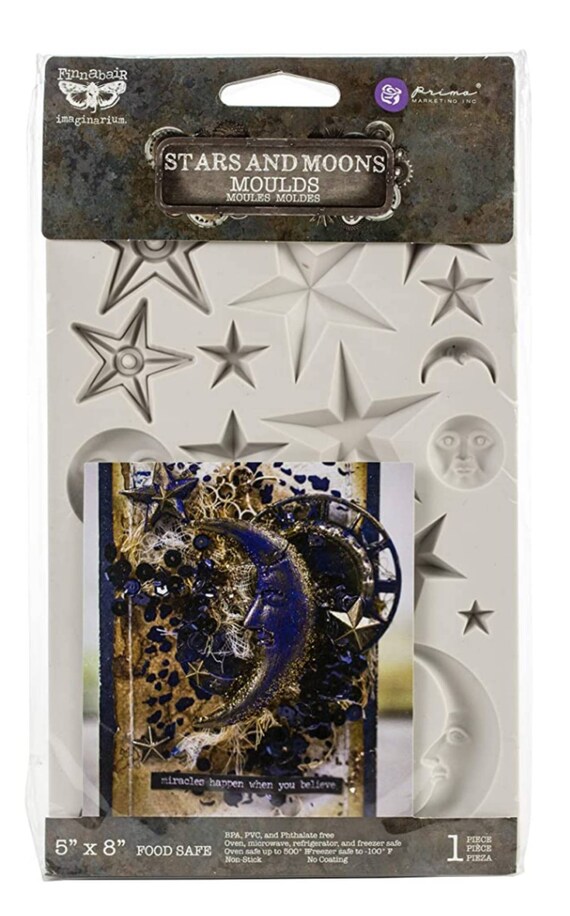 Finnabair Prima Art Decor Mould - Stars and Moons