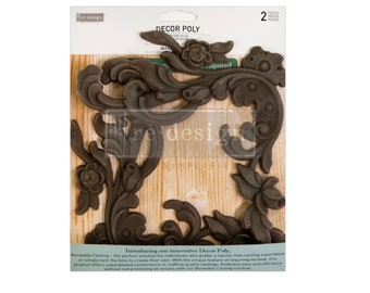 Intricate Grace Decor Poly Applique, Bendable Furniture Embellishment