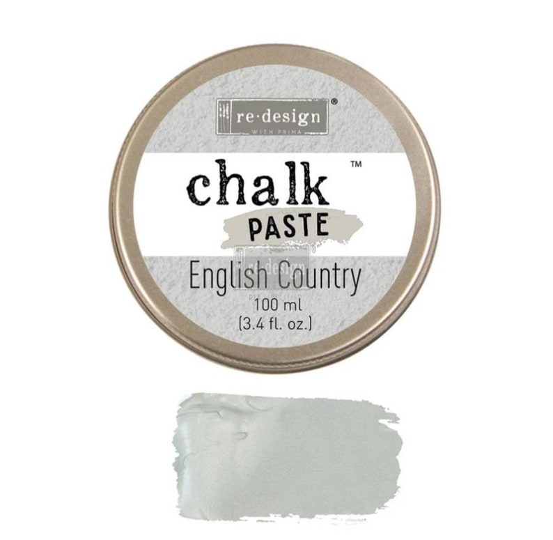 Redesign with Prima English Country Chalk Paste, Great For Raised Stencil, Stencil Mediums, Chalk Paste For Furniture, Walls, Mixed Media image 1