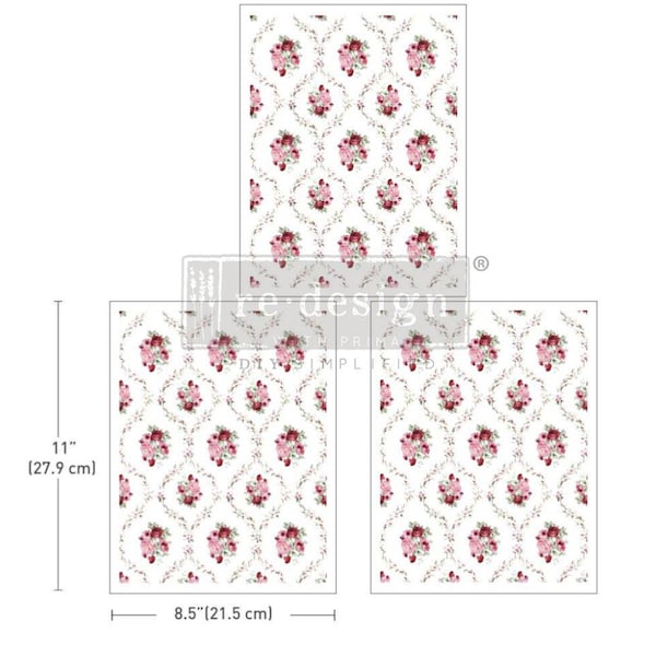 Redesign With Prima "Blush Bouquet" Middy Decor Transfer, Flowers, Floral Transfer For Furniture, Walls, And More!