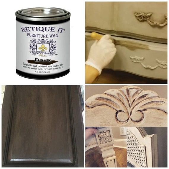 Retique It Furniture Wax Your Choice, Clear, Dark, White, Gold or