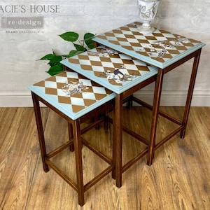Redesign With Prima &quot;Gold Harlequin&quot; Decor Transfer, Rub On Furniture Image Transfer, Gold Gilded Harlequin Pattern Decal RETIRED