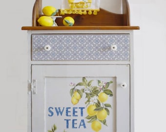 Redesign With Prima "Lemon Tree" Decor Transfer, Small Rub On Image Transfer, Decal 6X12, For Furniture, Walls And Mixed Media Projects