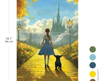 Redesign With Prima PAWS AND BOWS Decoupage Fiber Paper, Wizard Of Oz, 23.4″X33.1″