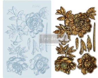 Wilderness Rose Decor Mould, Redesign With Prima, Food Safe Silicone