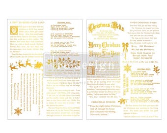 New! Redesign With Prima And Kacha GOLDEN TIDINGS Decor Transfer, Gold Foil Decal