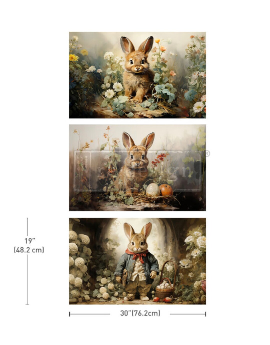 New Preorder dreamy Bunnies Decoupage Decor Paper Pack, Wrinkle & Tear Resistant, Easter Bunny