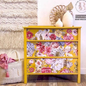 Redesign With Prima &quot;Wondrous Floral II&quot; Decor Transfer, Rub On Furniture Decal, Flowers Image Transfer For Furniture, Walls & More, RETIRED