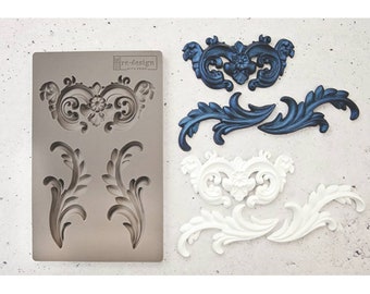 Everleigh Flourish Decor Mould, Redesign With Prima Silicone Mold, Applique
