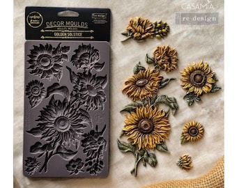 New! Redesign With Prima GOLDEN SOLSTICE Decor Mould, Silicone Mold