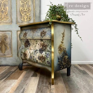 Redesign With Prima &quot;Cerulean Blooms&quot; Decor Mould, Silicone Mold, Intricate Floral Furniture Applique, Food Safe, Cake Decorating