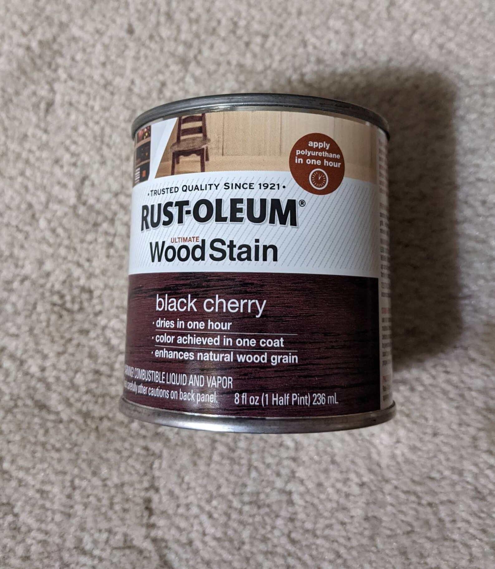 RustOleum Oil Based Wood Stain 8oz Ultimate Fast Dry Premium Etsy