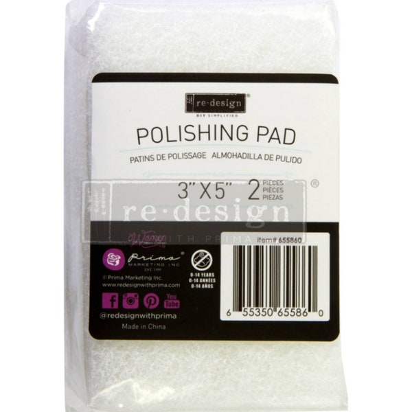 Redesign With Prima Polishing Pad - 2 Pieces Per Package - Use On Decor Transfer, Bubbles, Halos For Perfect Application
