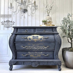 Redesign With Prima & Kacha &quot;Perfume Notes&quot; Decor Transfer, Gold Foil Furniture Decal, Gilded Transfer For Furniture And Projects