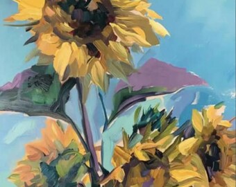 Sunflower Decoupage Fiber, Redesign With Prima, Spring Floral Paper